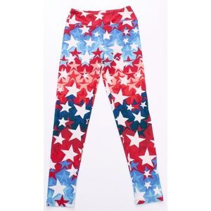 LuLaRoe American Stars Leggings One Size